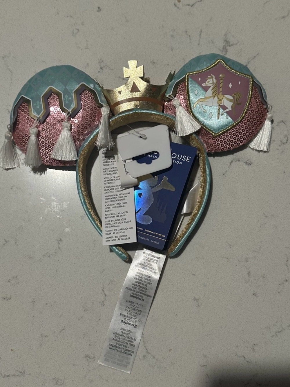 Disney MICKEY MOUSE MAIN ATTRACTION King Arthur's Carrousel Ears 7 of 12 JULY